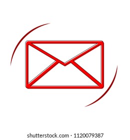 Envelope icon, outline design template, vector illustration