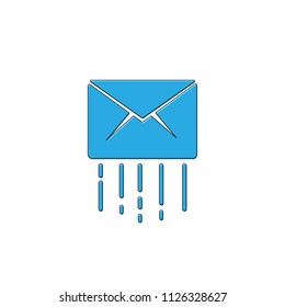 Envelope icon, outline design template, vector illustration