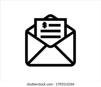 Envelope icon outline and linear vector.