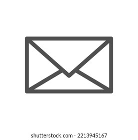 Envelope icon outline and linear vector.