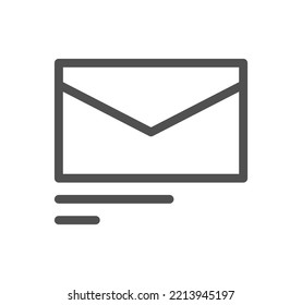 Envelope icon outline and linear vector.