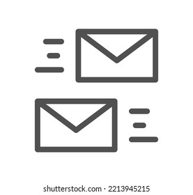 Envelope icon outline and linear vector.