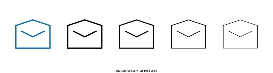 Envelope icon Outline vector logo for web ui