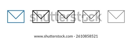 Envelope icon Outline vector logo for web ui