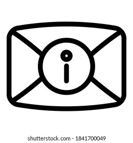 Icono sobre. Icono de vector de contorno para diseño web aislado en fondo blanco