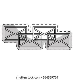 envelope icon over white background. vector illustration
