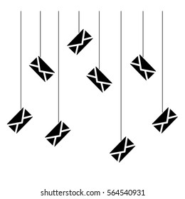 envelope icon over white background. vector illustration
