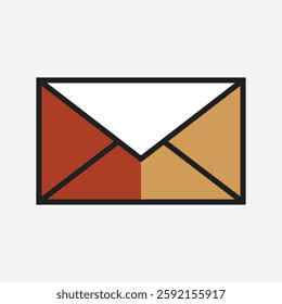 Envelope Icon - Paper in the Envelope ready to deliver as a post - Post Office
