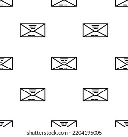 envelope icon pattern. Seamless envelope pattern on white background.