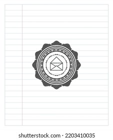 envelope icon penciled. Vector Illustration. Detailed. 