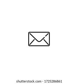 Envelope icon ready for all purpose. flat, black, simple, outline.