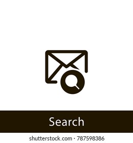 envelope icon. search envelope. sign design