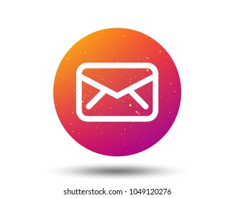 Envelope icon. Send email message sign. Internet mailing symbol. Circle button with Soft color gradient background. Vector