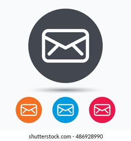 Envelope icon. Send message sign.