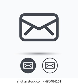 Envelope icon. Send message sign.