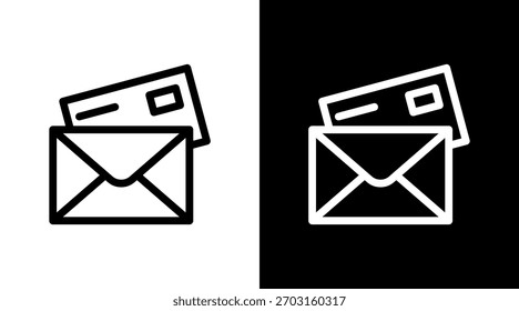 Sobre con diseño de conjunto de iconos