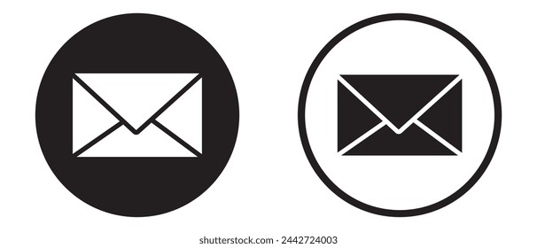 Envelope icon set design. Message Icon set vector. Mail icon set. E-mail symbol, vector. Mail Sign and Symbol design for website or apps elements.