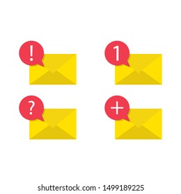 Envelope icon .Set mail icon on white background.Vector illustration