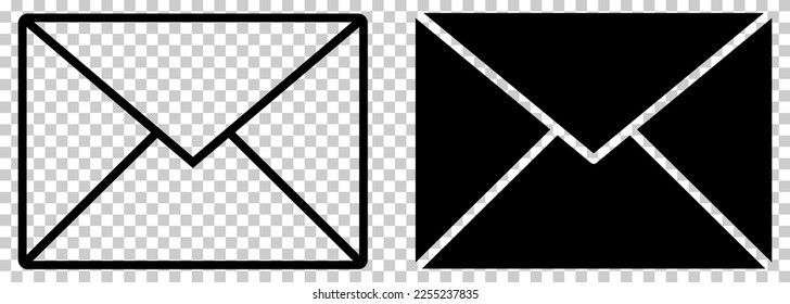 Conjunto de iconos sobre. Señales de correo. El diseño se puede usar para aplicaciones web y móviles. Ilustración del vector aislada en fondo transparente