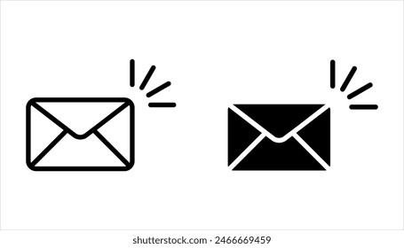 Envelope Icon set. mail icon vector isolated on white background