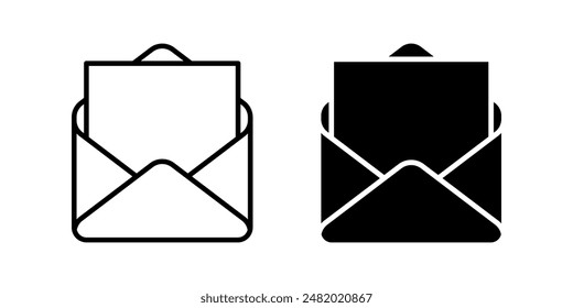Envelope icon set. message Symbol. mail sign. for mobile concept and web design. vector illustration on white background