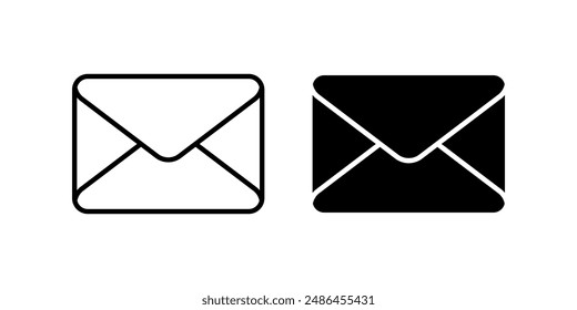 Envelope icon set. message Symbol. mail sign. for mobile concept and web design. vector illustration on white background