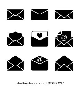envelope icon set vector illustration design