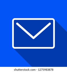 Envelope icon with shadow , sign design