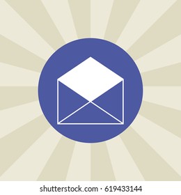 envelope icon. sign design. background