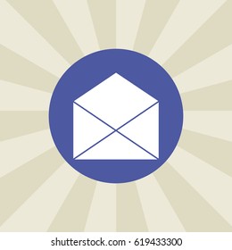 envelope icon. sign design. background