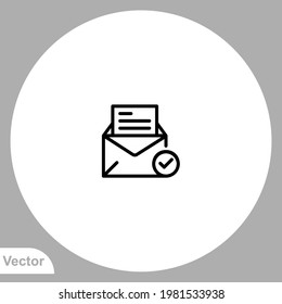 Envelope icon sign vector,Symbol, logo illustration for web and mobile