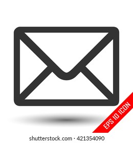 Envelope Icon. Simple pictire of envelope isolated on white background. Vector illustration.