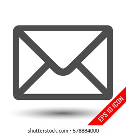 Envelope Icon. Simple picture of envelope isolated on white background. Vector illustration.