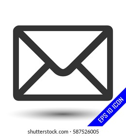 Envelope Icon. Simple picture of envelope isolated on white background. Vector illustration.