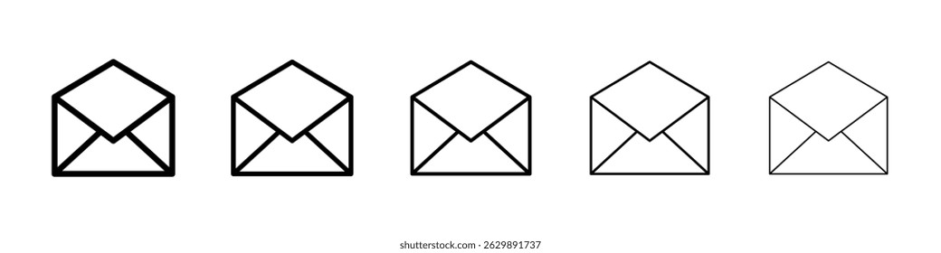 Envelope icon Simple thin line flat symbol