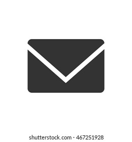 Envelope icon in single grey color. Mail email message communication business