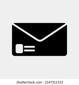 Envelope icon in solid style, use for website mobile app presentation