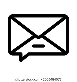 envelope icon with style outline