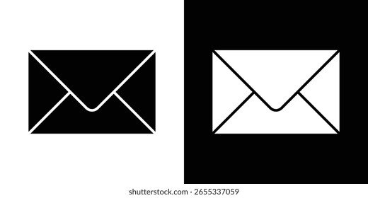 Colección de símbolo de icono de sobre. Vector plano ilustración de stock.