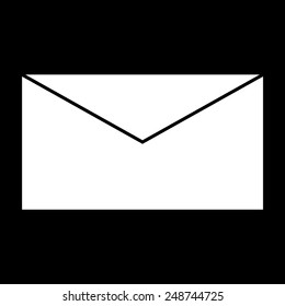 Envelope Icon Symbol on a black background