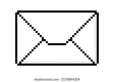 Envelope icon symbol pixel art design