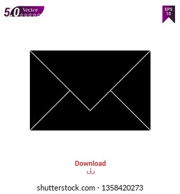 Envelope icon symbol vector illustration on white background
