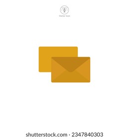 símbolo de icono de sobre ilustración vectorial aislada en fondo blanco