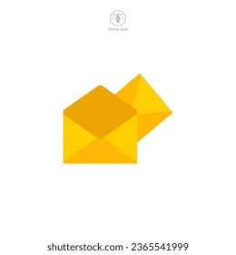 Envelope icon symbol vector illustration isolated on white background