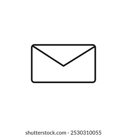 Envelope icon Thin line art isolated