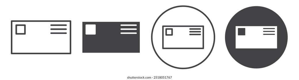 Umschlagsymbol, dünne Linie (Illustration)