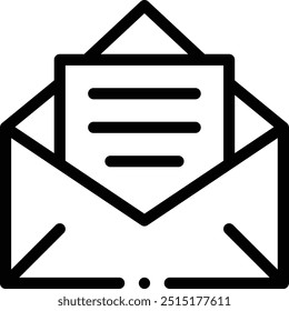 envelope icon. Thin Linear Style Design Isolated On White Background