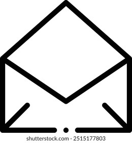 Umschlagsymbol. Design mit dünnen linearen Stilen einzeln auf weißem Hintergrund