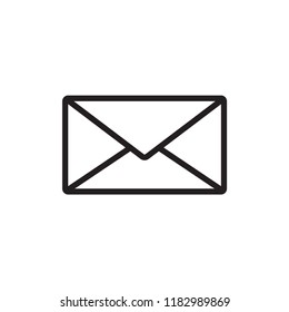 envelope icon in trendy flat design 