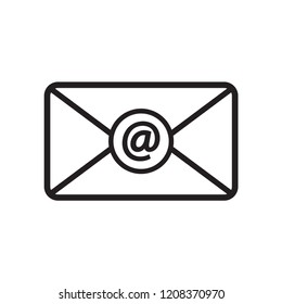 envelope icon in trendy flat design 